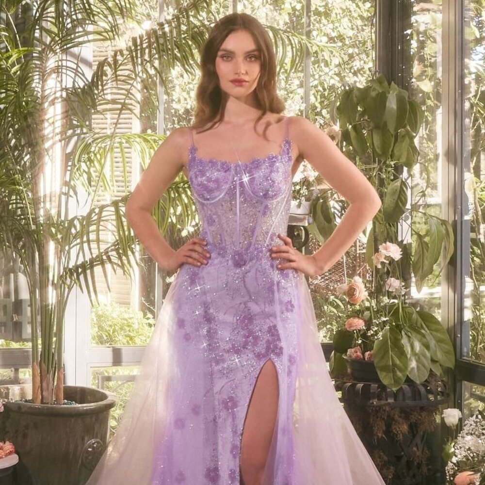 New Tulle Sheath Gown with Scoop Neckline Lace-Up Back & Rhinestones CD A1382